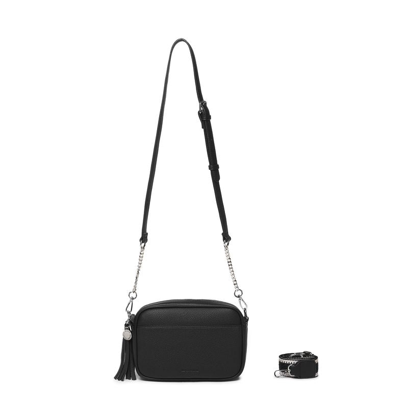 BLACK CAVIAR BAGS - INDIE CROSSBODY - BLACK