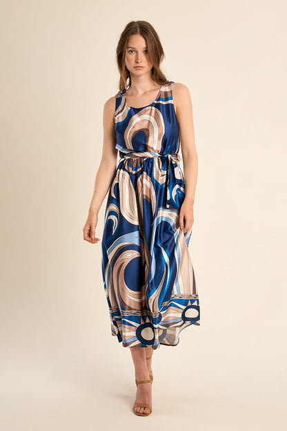 MOLLY BRACKEN WOVEN DRESS - NAVY ATHENA