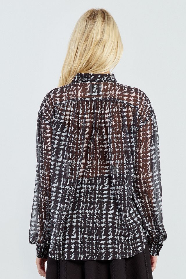 LILI SIDONIO WOVEN SHIRT - BLACK LONDON