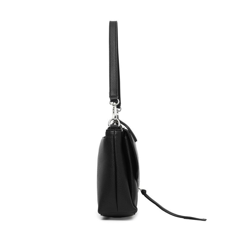BLACK CAVIAR BAGS - BECKY FLAP CROSSBODY - BLACK