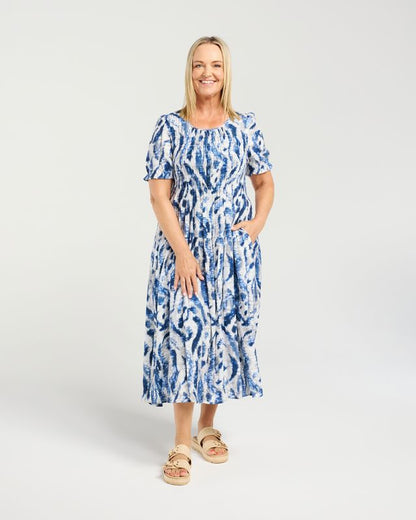 SEDUCE FALLON DRESS - BLUE MIST