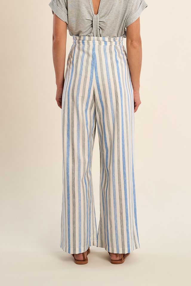 MOLLY BRACKEN WOVEN PANTS - BLUE