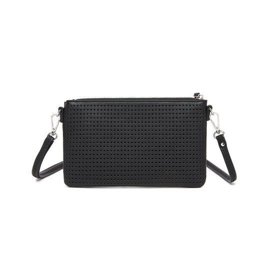 BLACK CAVIAR BAGS - MILLA CROSSBODY/CLUTCH - BLACK