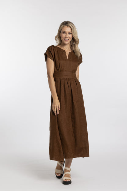MOSS PRUDENCE DRESS - CHOCOLATE