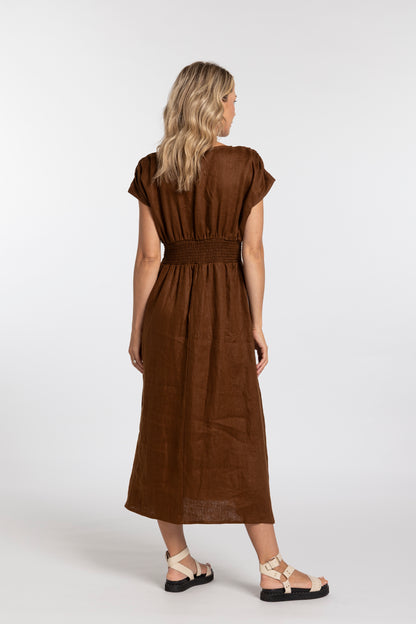 MOSS PRUDENCE DRESS - CHOCOLATE
