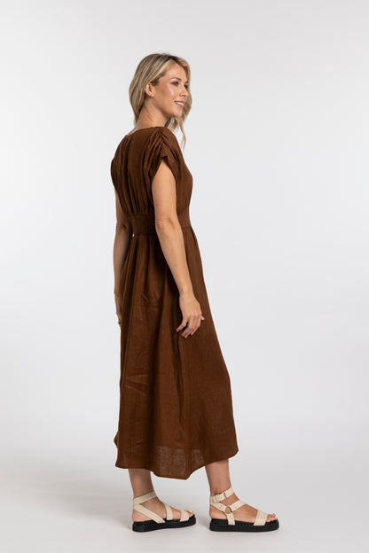 MOSS PRUDENCE DRESS - CHOCOLATE