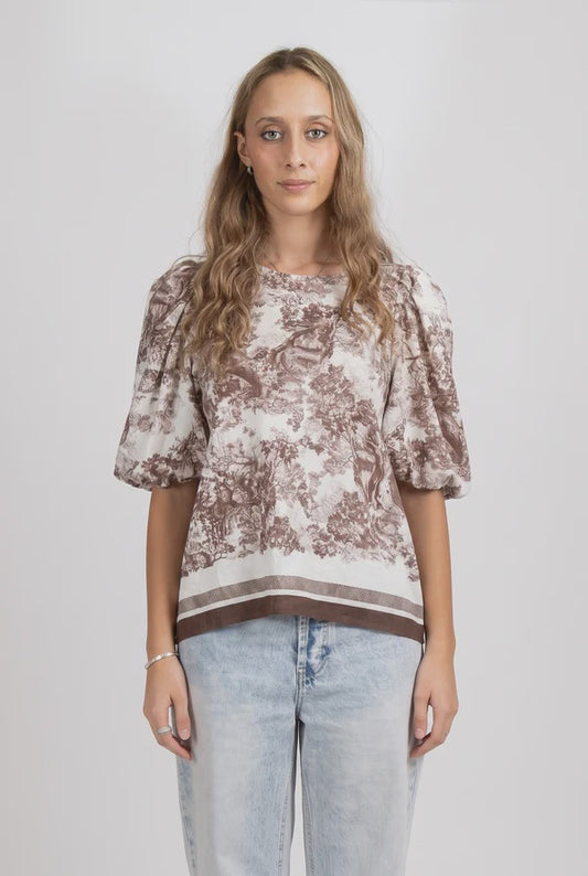 FEDERATION PUNCH TOP - CHOCOLATE
