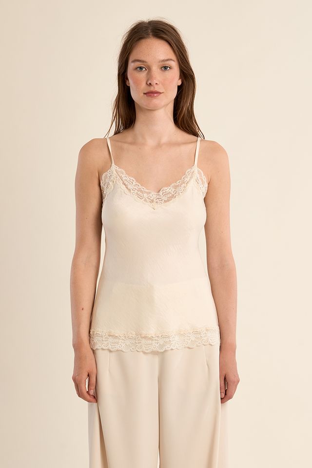 MOLLY BRACKEN WOVEN CAMISOLE - OFF WHITE