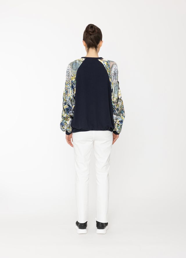 BLACKLIST JUNO SWEATSHIRT - NAVY + ROYAL PRINT