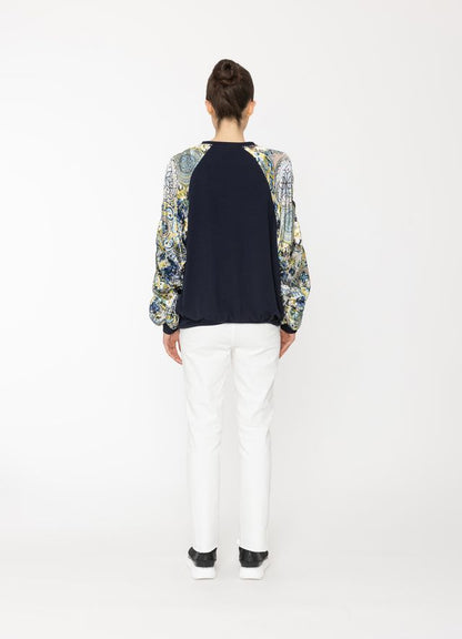 BLACKLIST JUNO SWEATSHIRT - NAVY + ROYAL PRINT