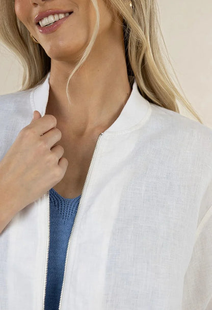 HUMIDITY LIFESTYLE ARDEN BOMBER JACKET - WHITE
