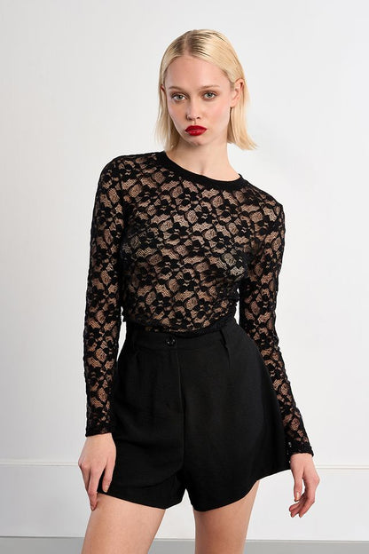 LILI SIDONIO KNITTED TOP - BLACK