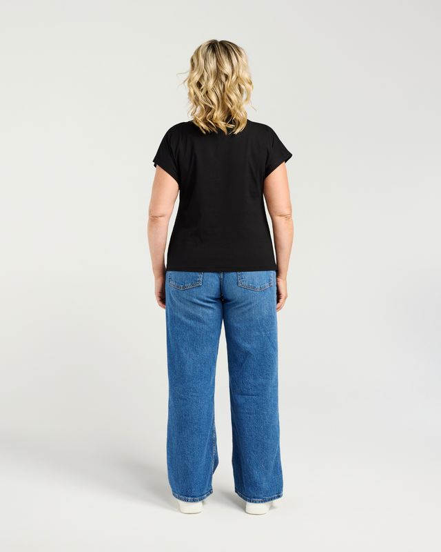 ZAFINA NORA TOP - BLACK