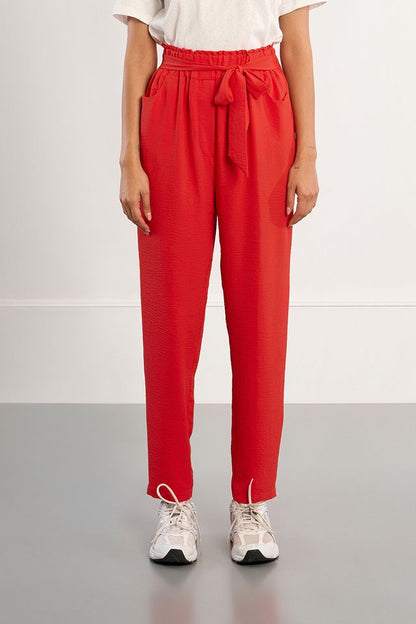 LILI SIDONIO WOVEN PANTS - RED