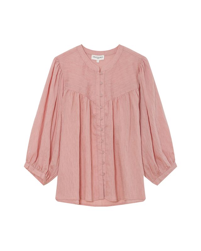 GRACE & MILA VANILLA BLOUSE - ROSE PINK