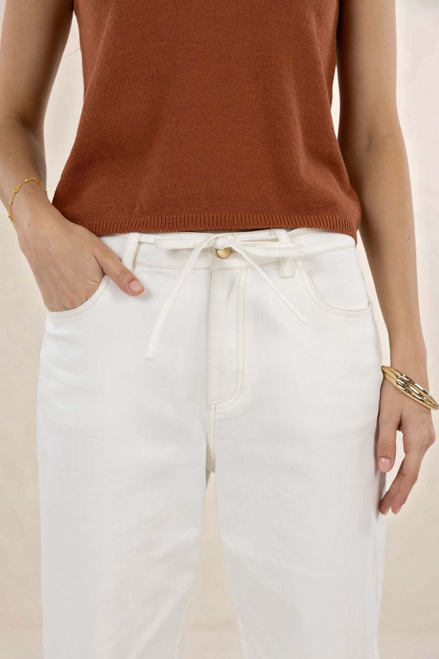 HUMIDITY LIFESTYLE IVY BARREL JEAN - IVORY