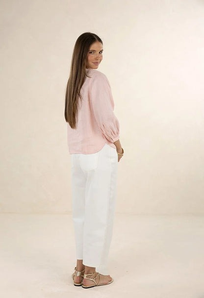 HUMIDITY LIFESTYLE HAZEL BLOUSE - SOFT PINK