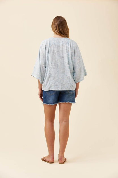 ISLE OF MINE WILMA BLOUSE - LIGHT BLUE