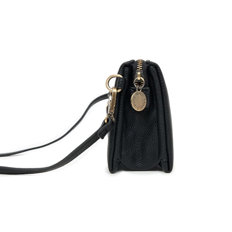 BLACK CAVIAR BAGS - EDIE CROSSBODY - BLACK