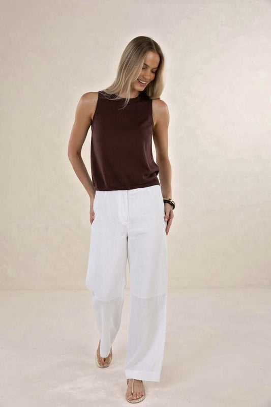 HUMIDITY LIFESTYLE COLLETTE TANK - CHOCOLATE