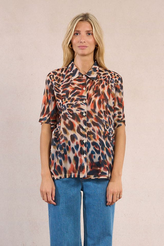 MOLLY BRACKEN WOVEN SHIRT - ORANGE ROMY