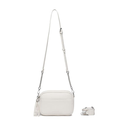 BLACK CAVIAR BAGS - INDIE CROSSBODY - WHITE