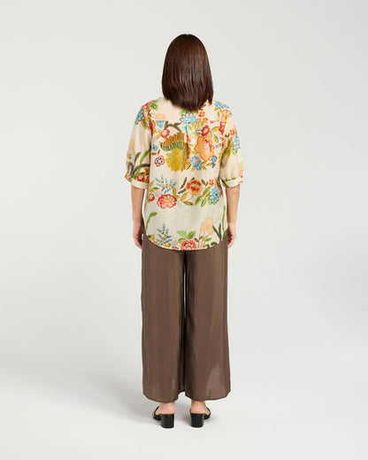 SEDUCE EUGENIE SHIRT - RETRO GARDEN