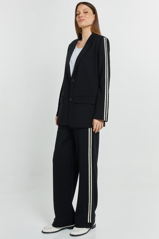BETTY BASICS BIEN TRIM JOGGER - BLACK TRIM