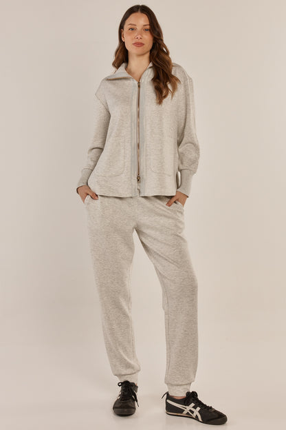 BETTY BASICS SABINA SWEATSHIRT - GREY MARLE