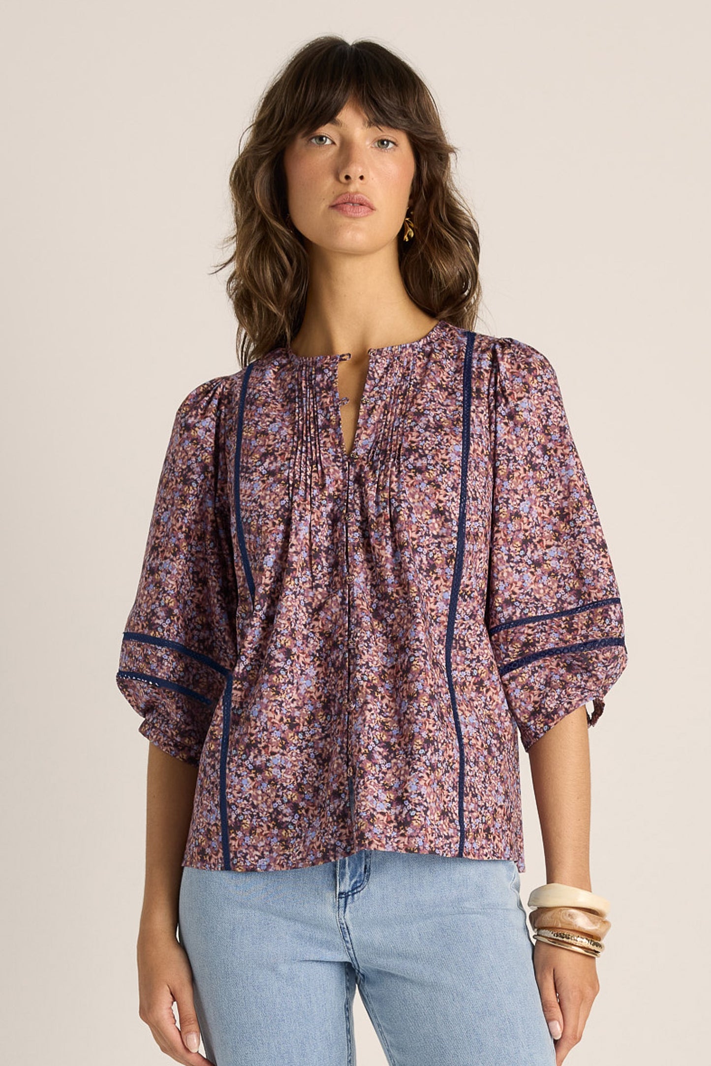 FATE + BECKER ALAIA BLOUSE - DITZY MULTI