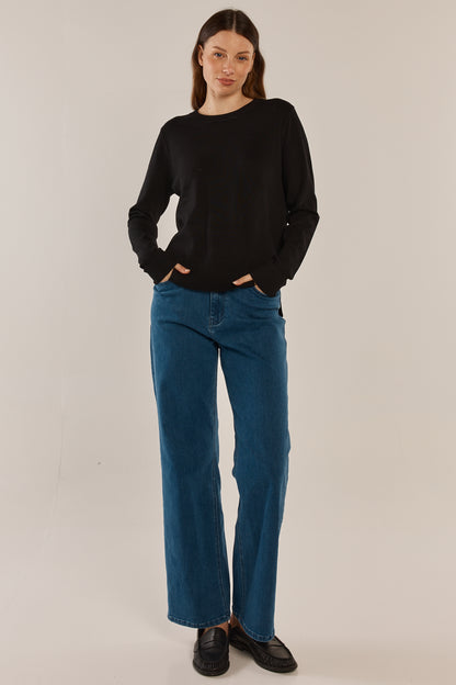 BETTY BASICS LOUIS SWEATER - BLACK