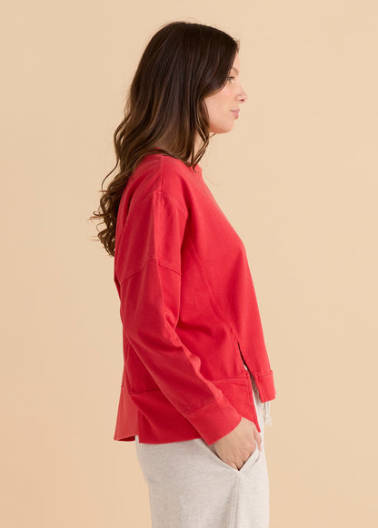 BETTY BASICS IRIS SWEATSHIRT - RED