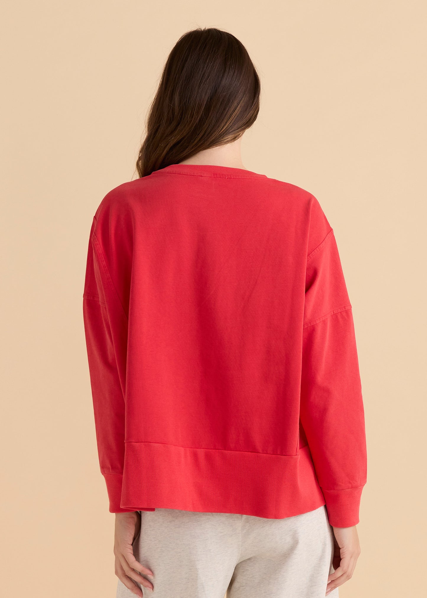 BETTY BASICS IRIS SWEATSHIRT - RED