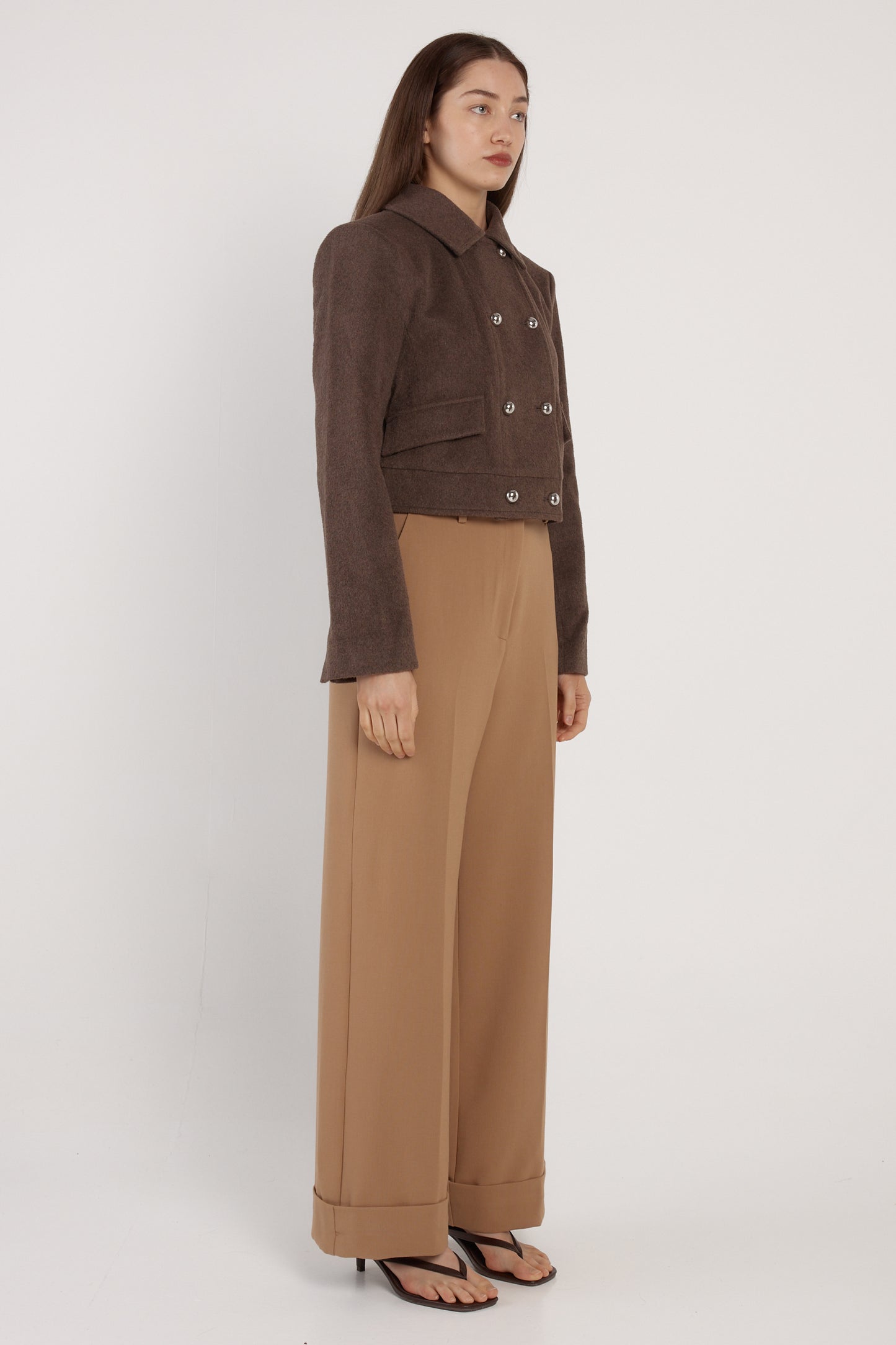 FATE + BECKER DEVYN CROPPED JACKET - CHOCOLATE BROWN