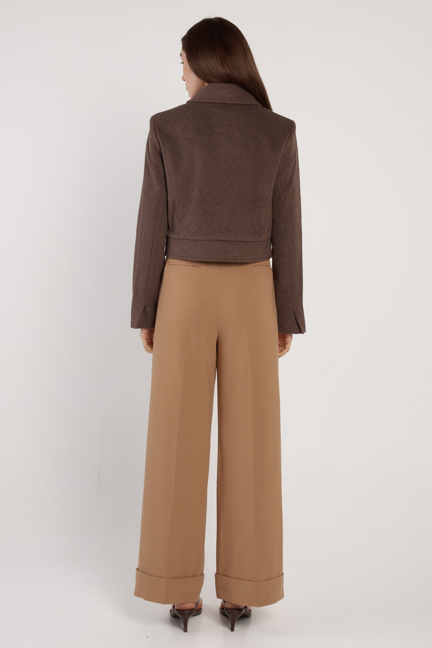 FATE + BECKER DEVYN CROPPED JACKET - CHOCOLATE BROWN