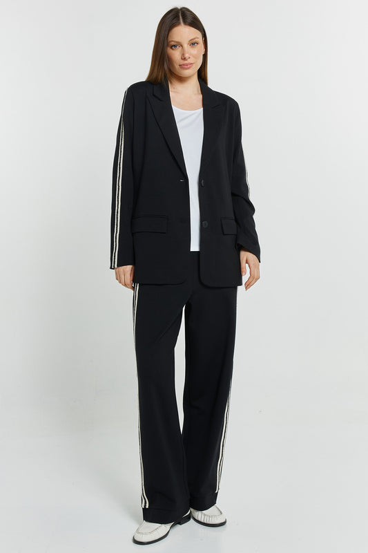 BETTY BASICS BIEN TRIM JOGGER - BLACK TRIM