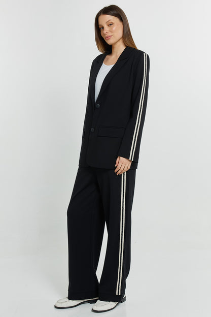 BETTY BASICS BIEN TRIM JOGGER - BLACK TRIM