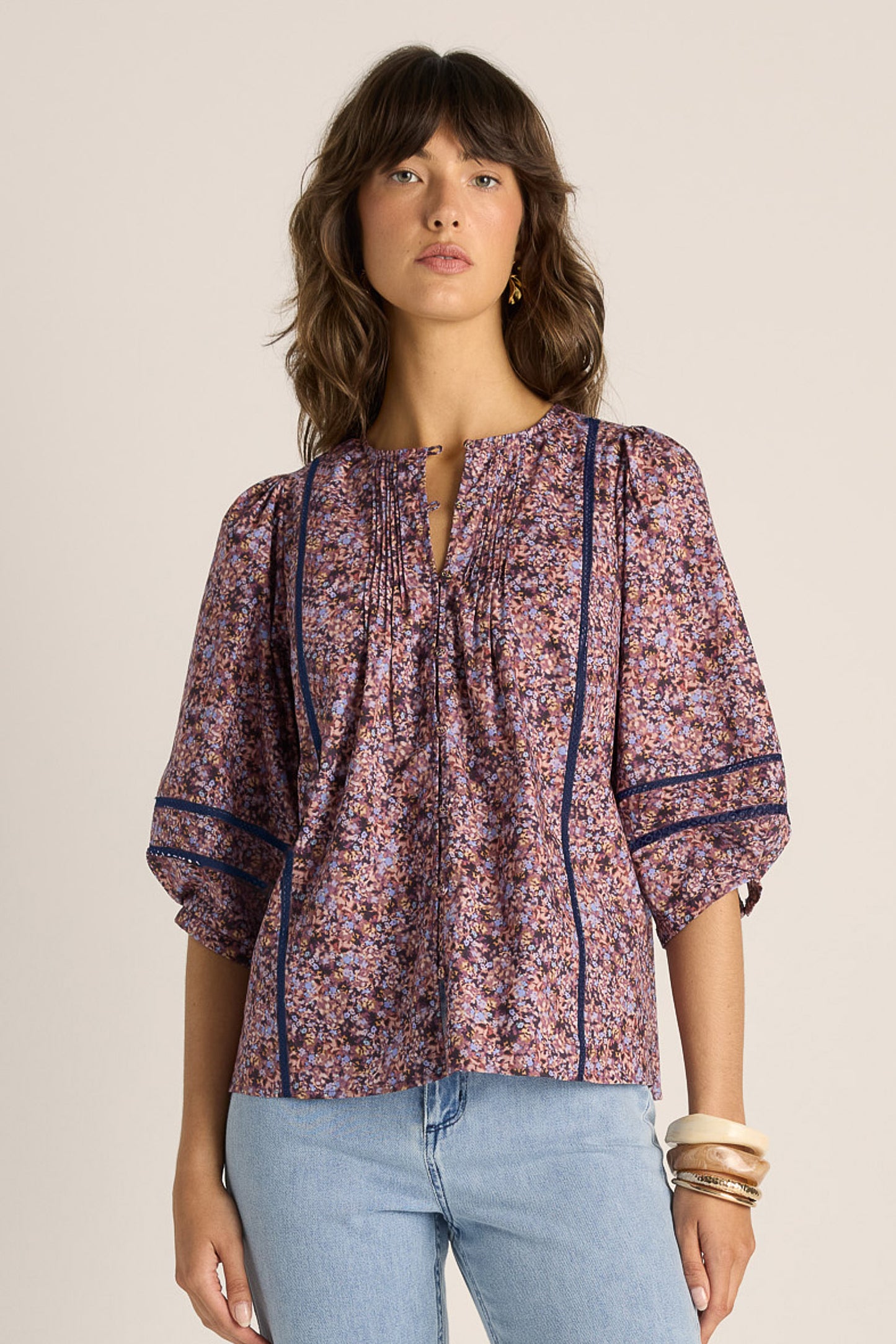FATE + BECKER ALAIA BLOUSE - DITZY MULTI