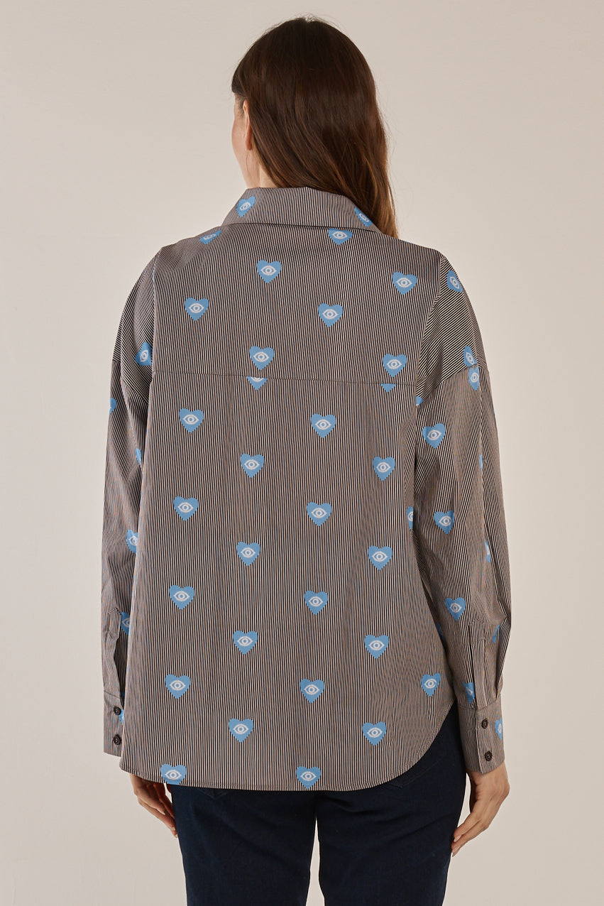 BETTY BASICS ATHENA SHIRT - MYTHOLOGY PRINT