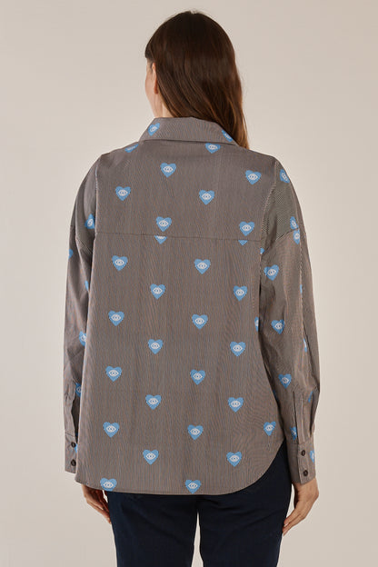 BETTY BASICS ATHENA SHIRT - MYTHOLOGY PRINT