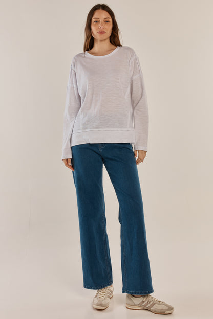 BETTY BASICS BEATRIS TEE - WHITE
