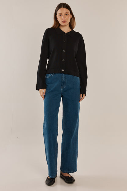 BETTY BASICS ROSIE CARDIGAN - BLACK