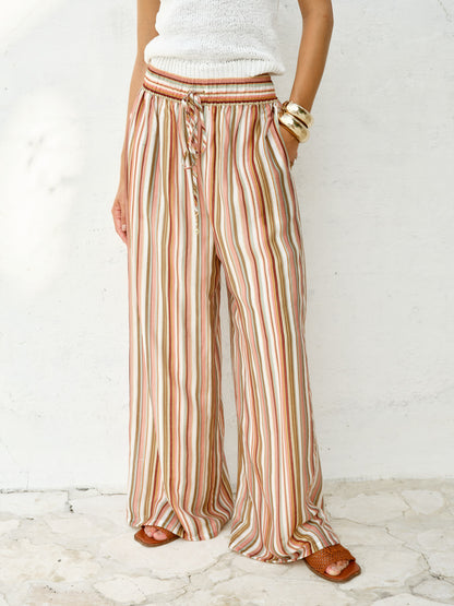 FATE + BECKER ELYSIA PANT - SANDBAR STRIPE MULTI