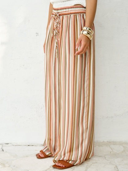 FATE + BECKER ELYSIA PANT - SANDBAR STRIPE MULTI