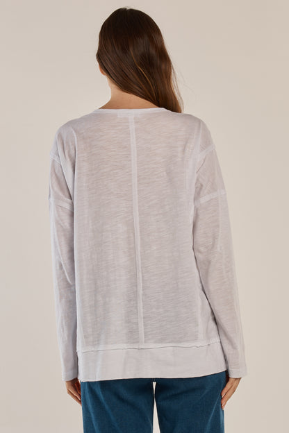 BETTY BASICS BEATRIS TEE - WHITE