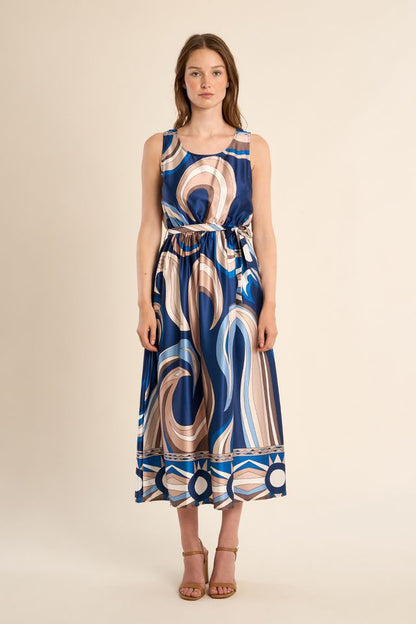 MOLLY BRACKEN WOVEN DRESS - NAVY ATHENA