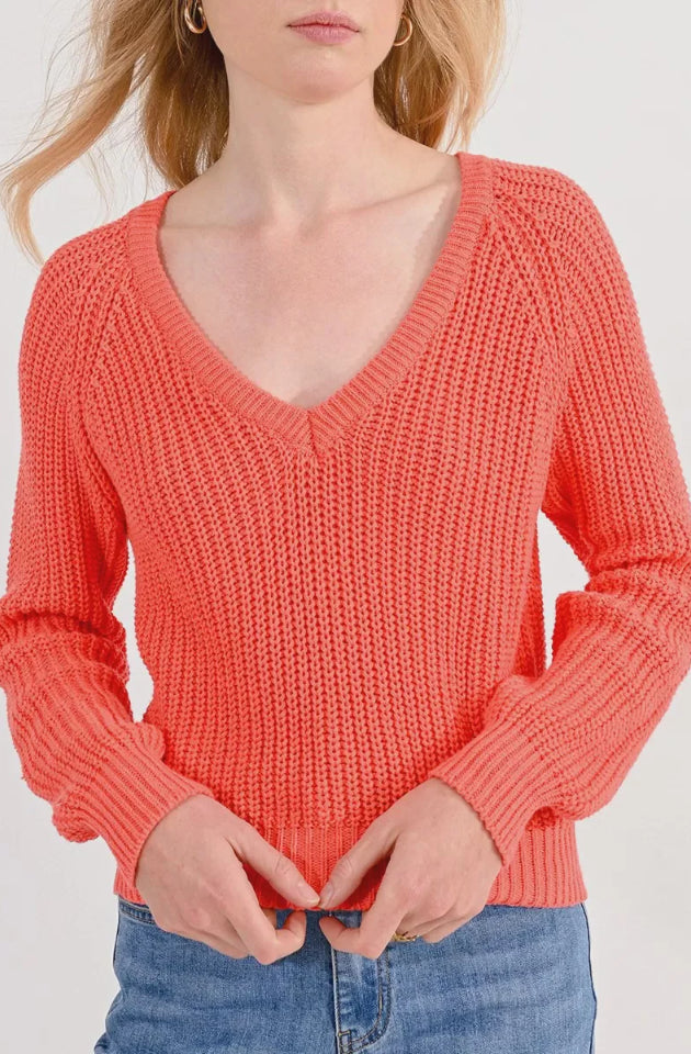 MOLLY BRACKEN SWEATER - CORAL - LAR178CP-COR