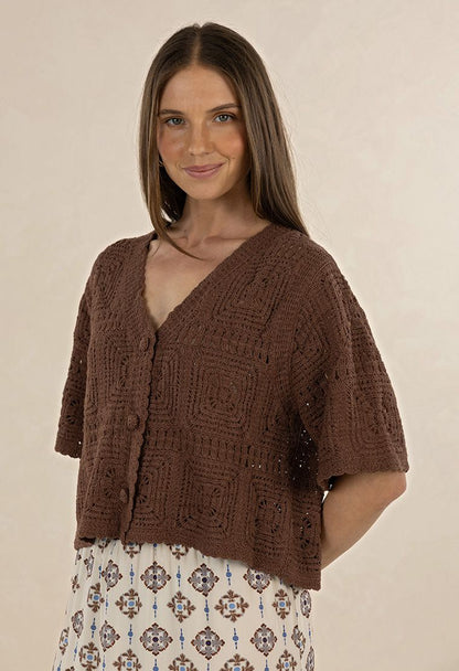 HUMIDITY LIFESTYLE DYLAN CARDIGAN - MOCHA