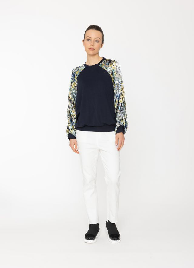 BLACKLIST JUNO SWEATSHIRT - NAVY + ROYAL PRINT