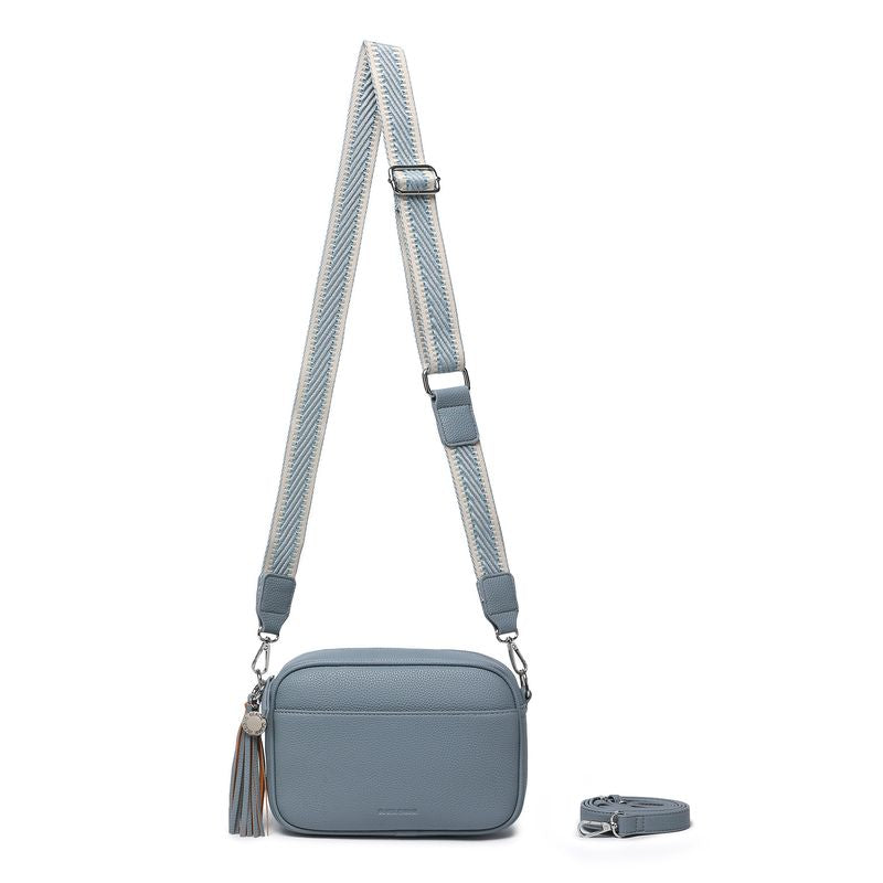 BLACK CAVIAR BAGS - INDIE CROSSBODY - OCEAN BREEZE BLUE
